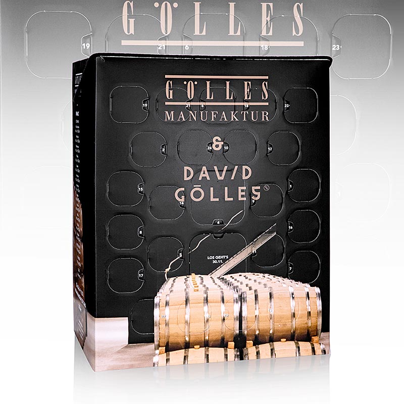 Golles tasting box with fruit brandies, gin, whisky and rum., 41.55% vol. - 1.15 l - Cardboard