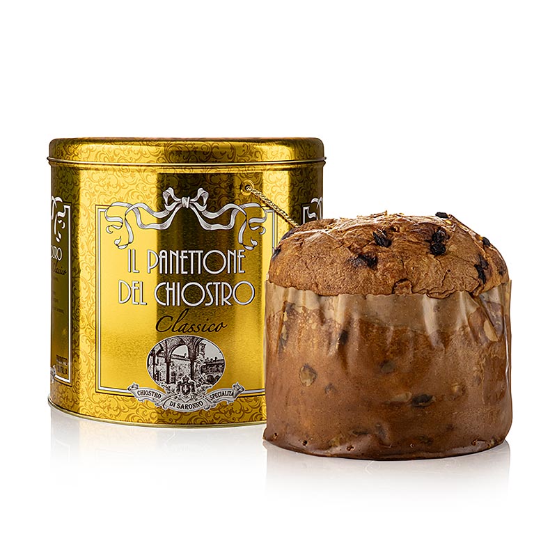 Gateau de Noel Panettone - Classique, Boite en Metal Dore - 1kg - peut