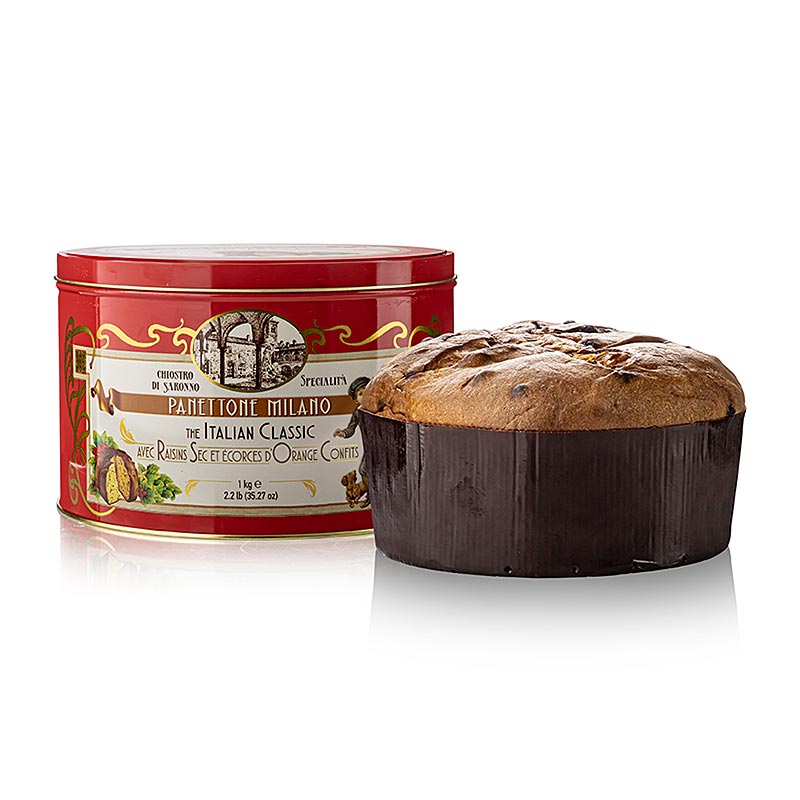 Ciasto swiateczne Panettone Classic, Vintage Memorie, metalowa puszka, Lazzaroni - 1kg - Moc