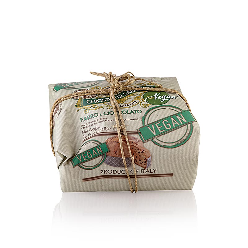 Gateau de Noel, panettone - chocolat, vegan, noue main - 750g - Papier