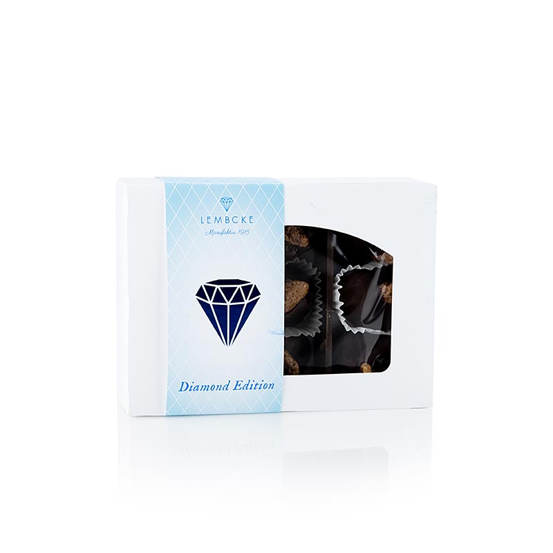 Biscoitos de cha Chocolate Nougat Diamant, com chocolate amargo, Lembcke - 100g - Bolhas