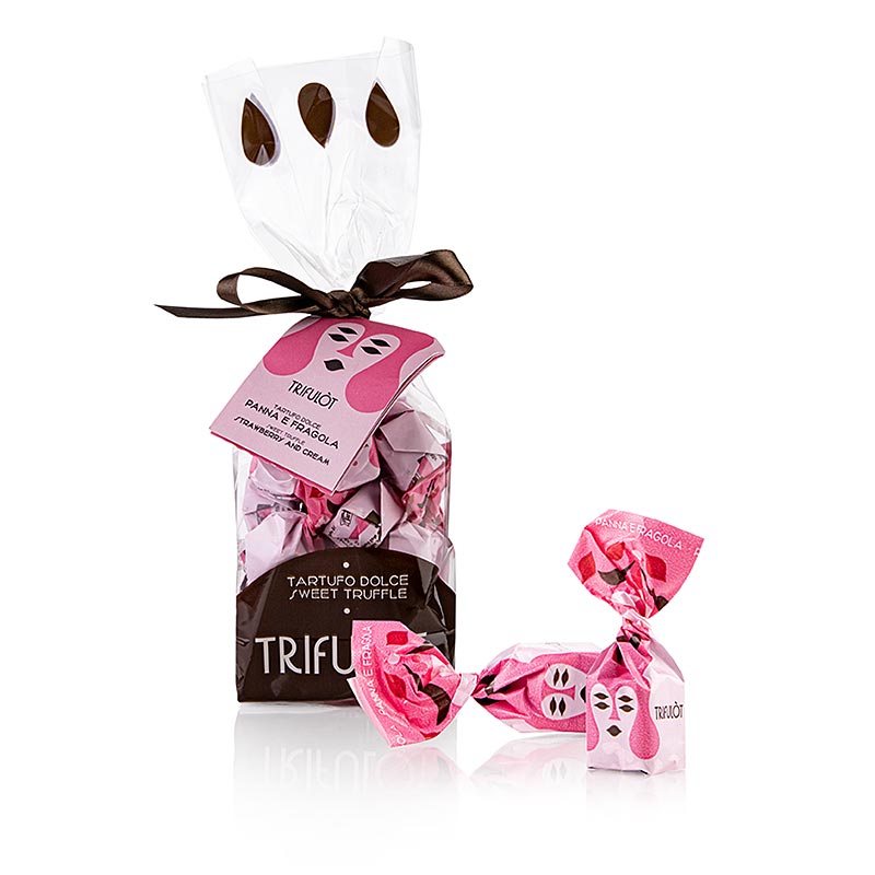 trifulot - Trüffelpralinen Alba mini, Erdbeer-Sahne, Tartuflanghe - 180 g - Beutel