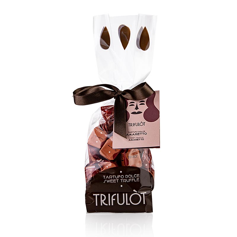 Tartuflanghe - trifulot - Trüffelpralinen Alba mini, Amaretto (rot) - 180 g - Beutel