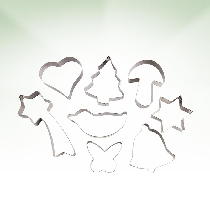 Cookie Cutter Set, `Christmas`, 8-piece - 8 pieces - can