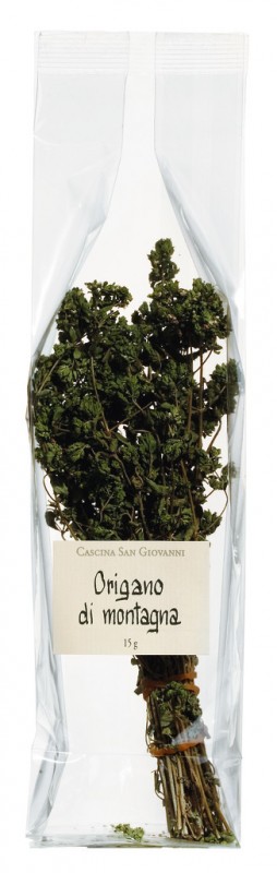 Origano di montagna, vild oregano, tørret som en buket, Cascina San Giovanni - 10 g - pakke