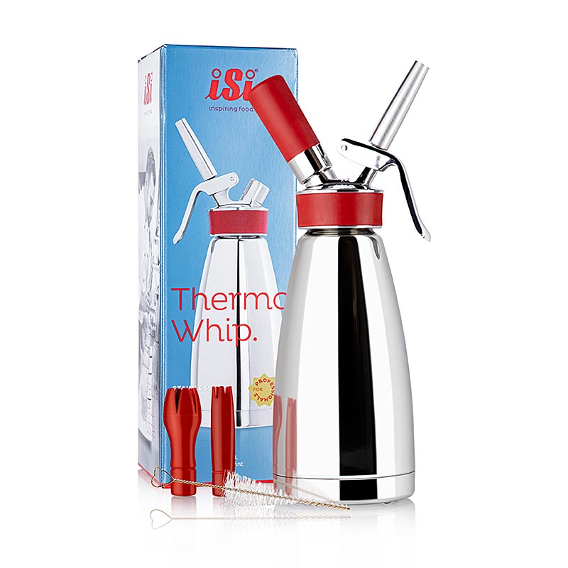 Espuma - Thermo Sprayer Plus Whip, complete, polished stainless steel, 500 ml, red - 1 pc - carton