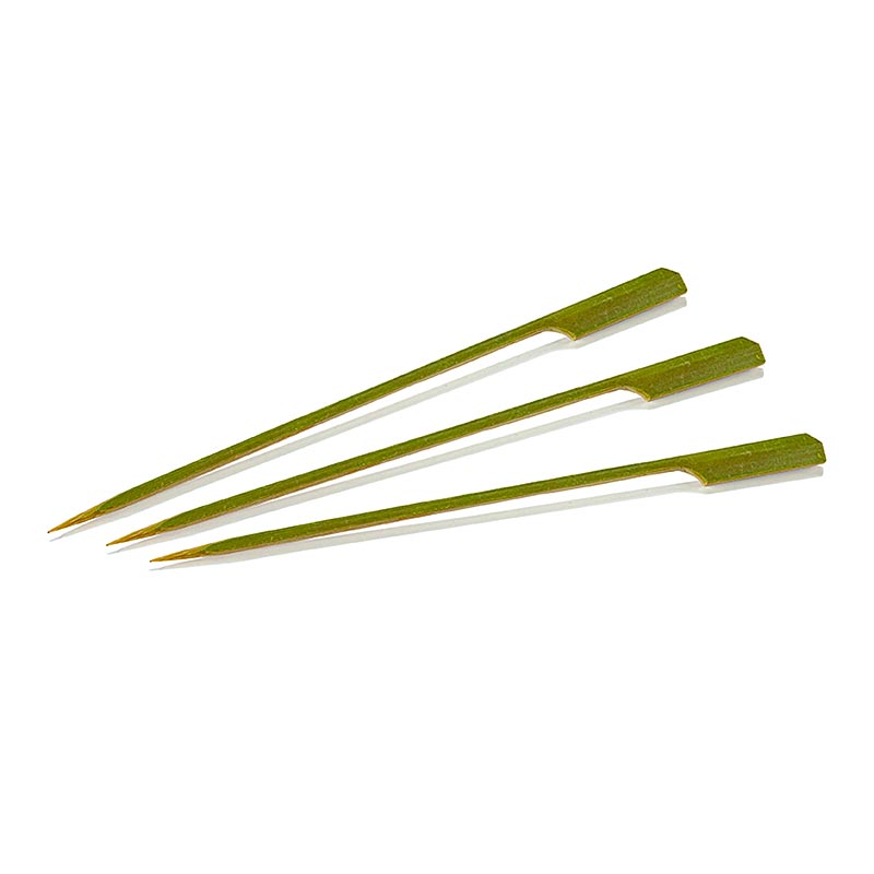 Brochetas de bambu, con extremo de hoja, 18 cm - 250 piezas - bolsa