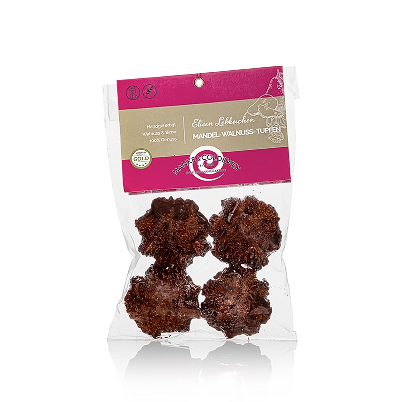 Almond Walnut Dots, Manke and Coldewey - 100 g, 4 x 25g - bag