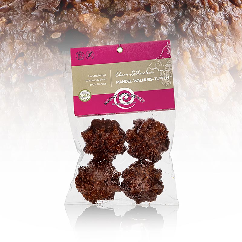 Almond Walnut Dots, Manke and Coldewey - 100 g, 4 x 25g - bag