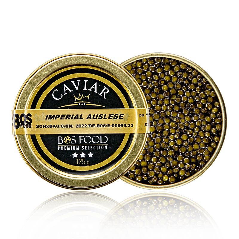 Imperial Elite Caviar, Crossing Amur x Kaluga sturgeon (Schrenckii x dau), China - 125 g - Tin