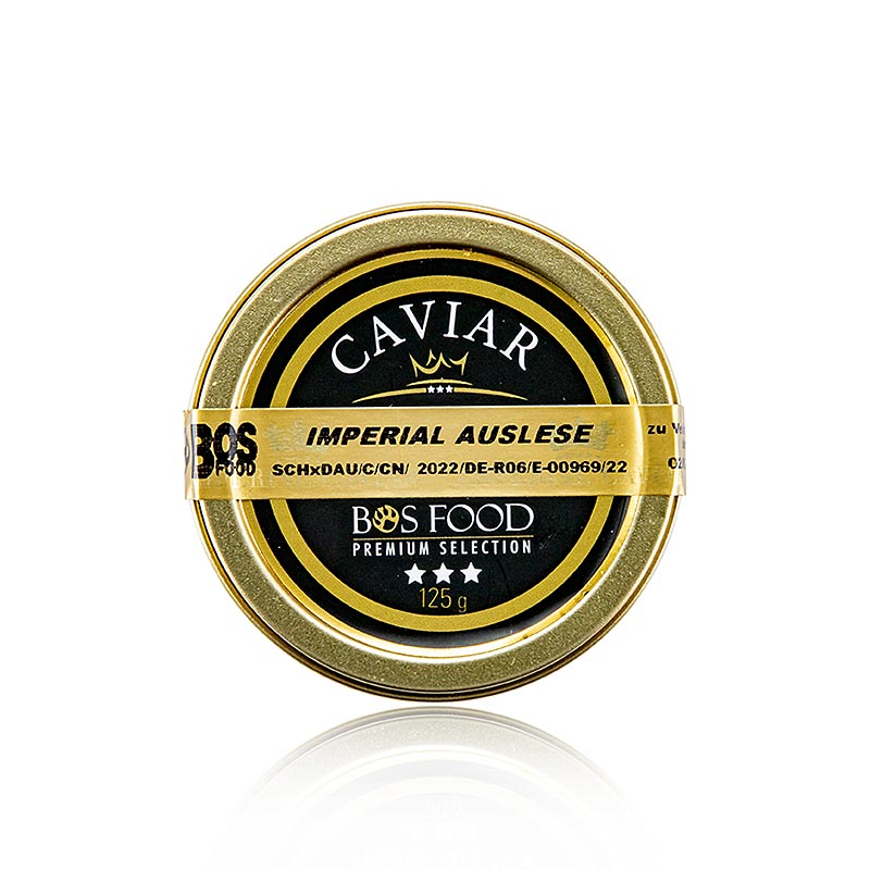 Imperial kaviaar selectie, het oversteken van Amur x Kaluga steur (schrenckii x dau), China - 125 g - Tin