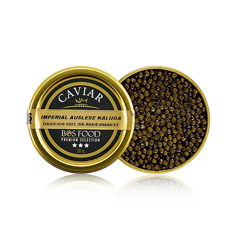 Caviar de selecao imperial Kaluga (Huso dauricus) - 20g - pode