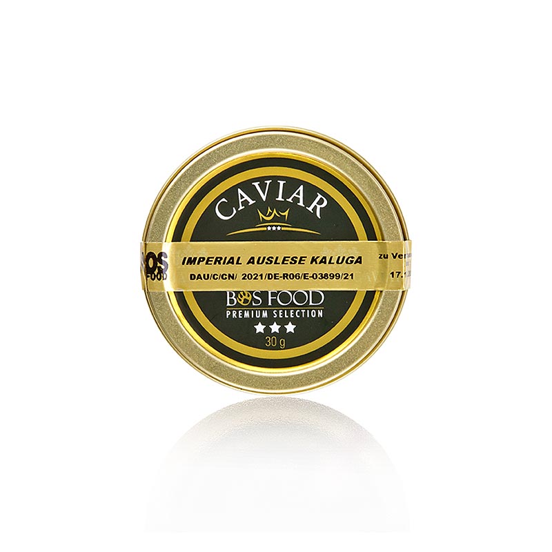 Caviar de selecao imperial Kaluga (Huso dauricus) - 30g - pode