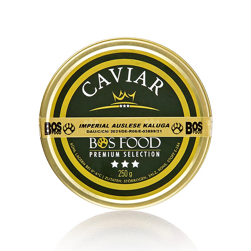 Caviar de selecao imperial Kaluga (Huso dauricus) - 250g - pode