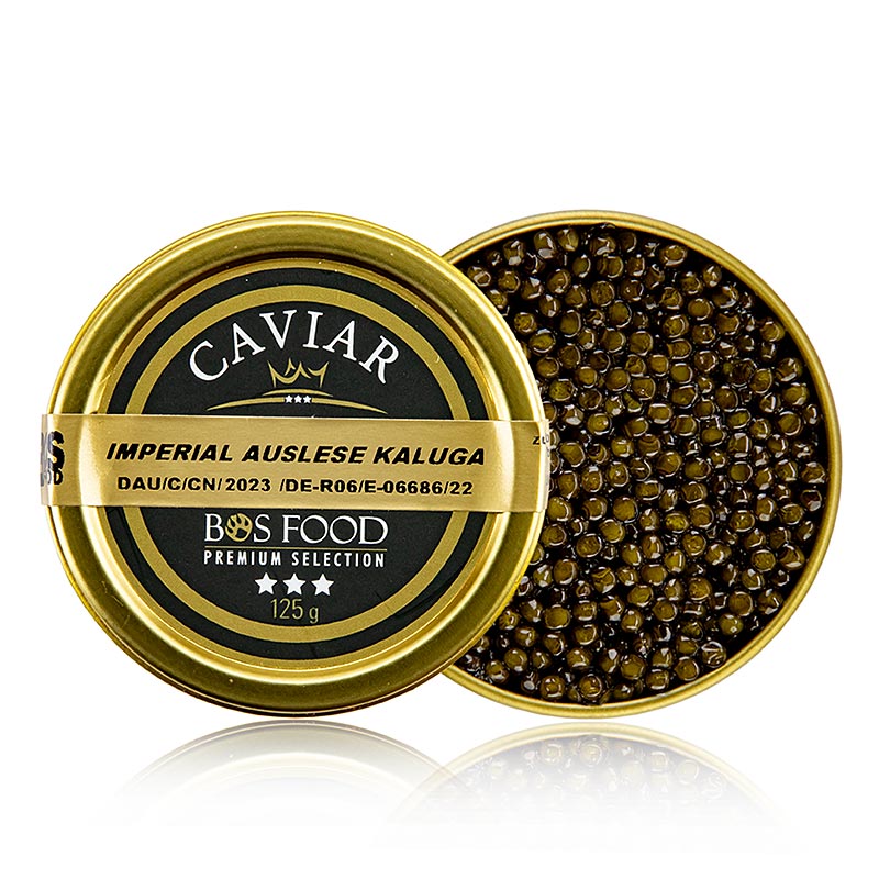 Caviar de selecao imperial Kaluga (Huso dauricus) - 125g - pode