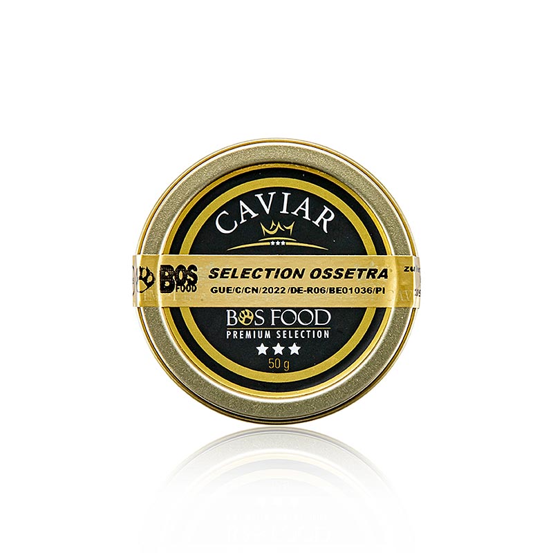 Selecao de caviar Ossetra (Acipenser gueldenstaedtii) - 50g - pode