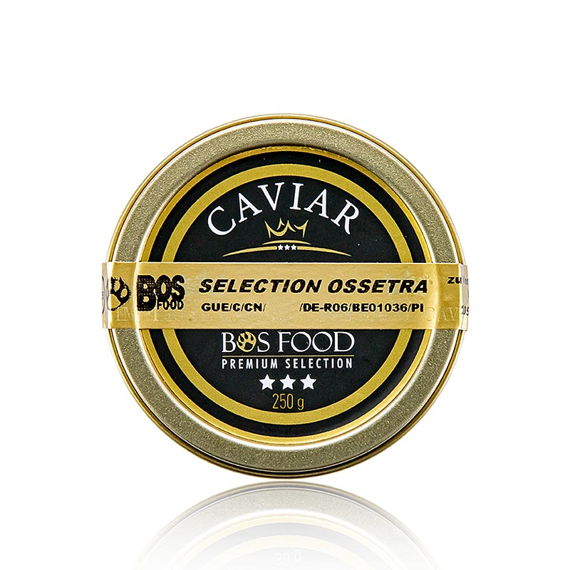 Selecao de caviar Ossetra (Acipenser gueldenstaedtii) - 250g - pode