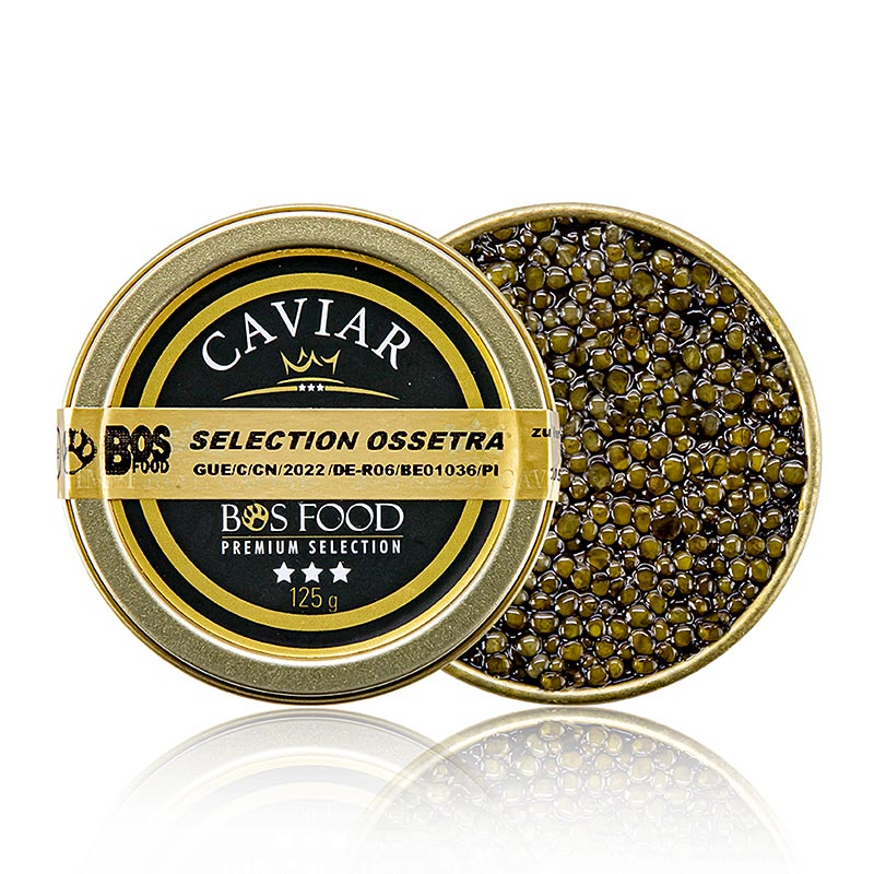 Selecao de caviar Ossetra (Acipenser gueldenstaedtii) - 125g - pode