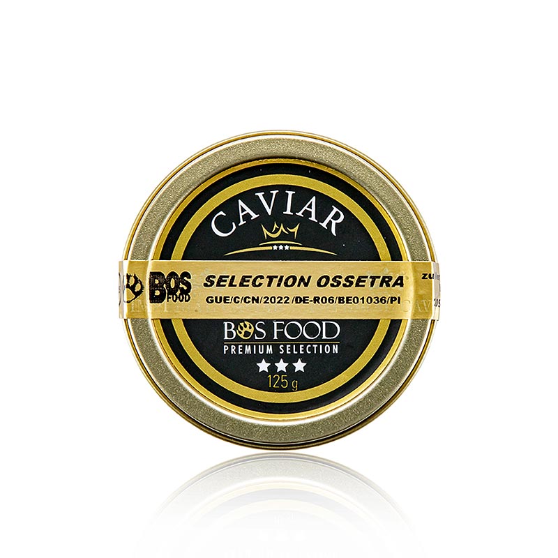 Selecao de caviar Ossetra (Acipenser gueldenstaedtii) - 125g - pode