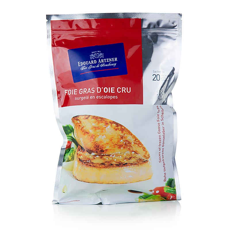 Gas foie gras, skiver ca 40-60g hver, OEsteuropa, Feyel - ca 1.000 g, 20 stk - taske