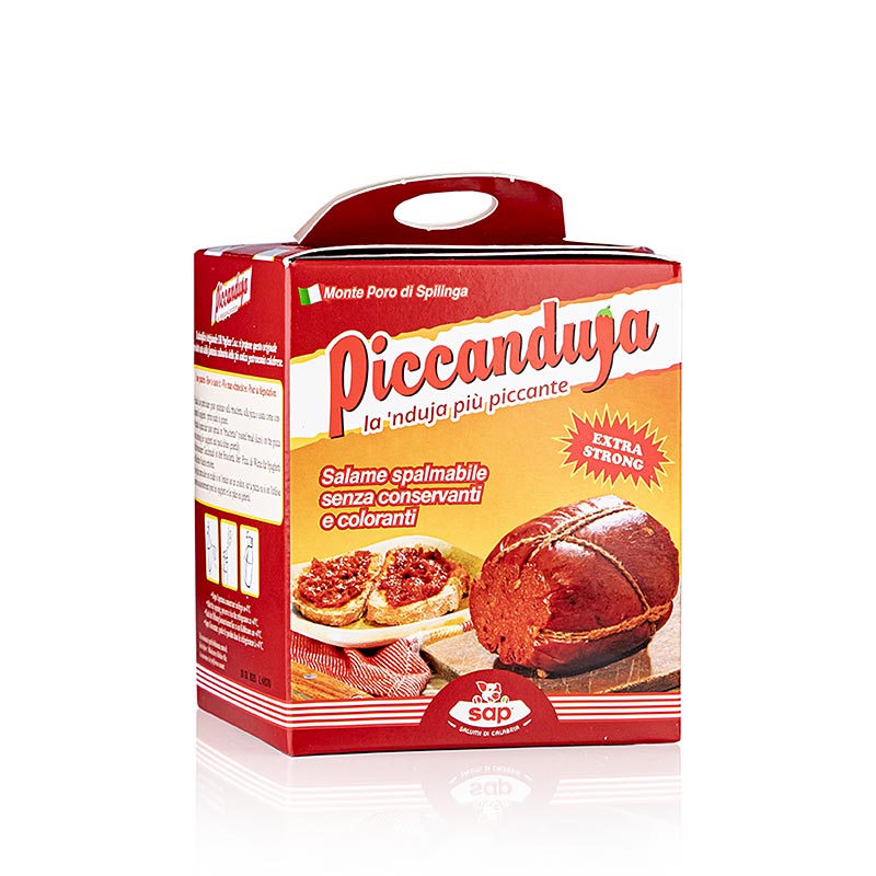 Picanduja, streichfähige, scharfe Salami aus Kalabrien - 250 g - Karton