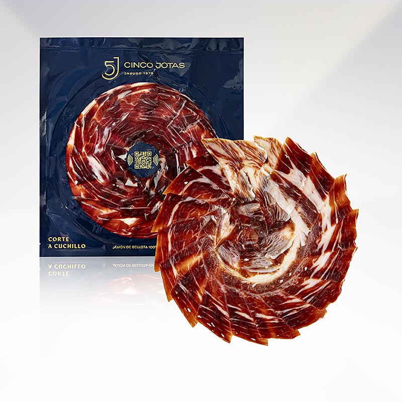 Cinco Jotas - presunto iberico 100% alimentado com bolota, cortado a mao - 80g - vacuo