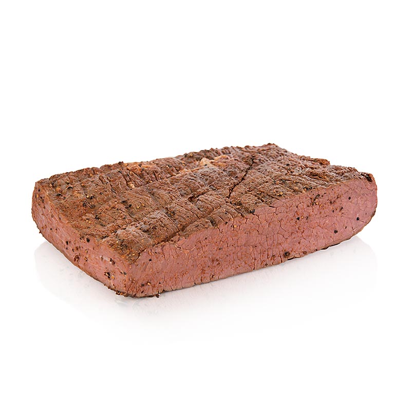 Pastrami, gerookte ossenborst, slagerij Schlosser - ca. 500 gr - vacuum