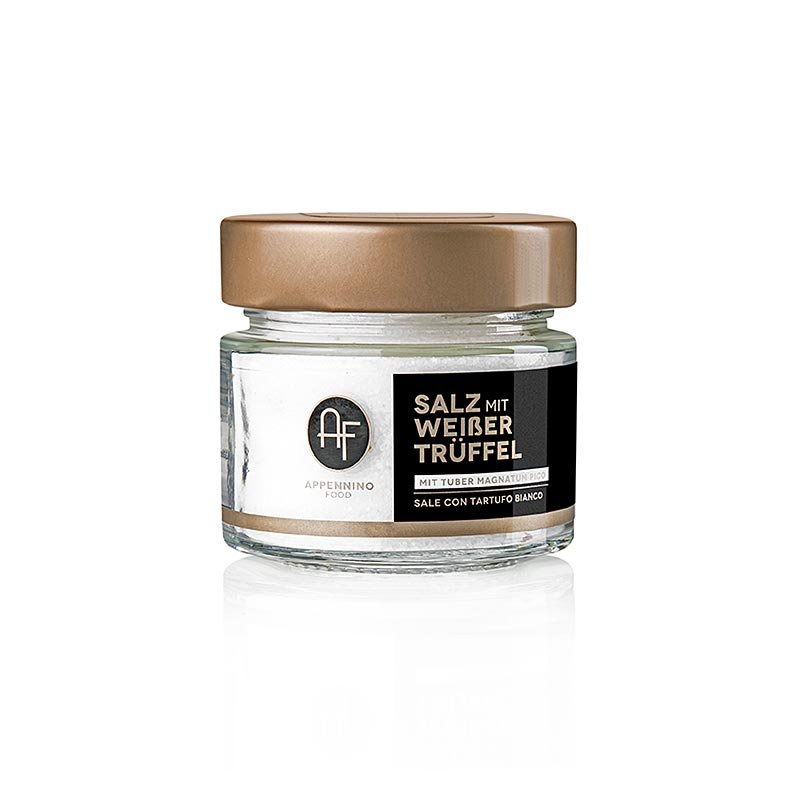 Truffle salt, with white truffle, Appennino - 100 g - Glass