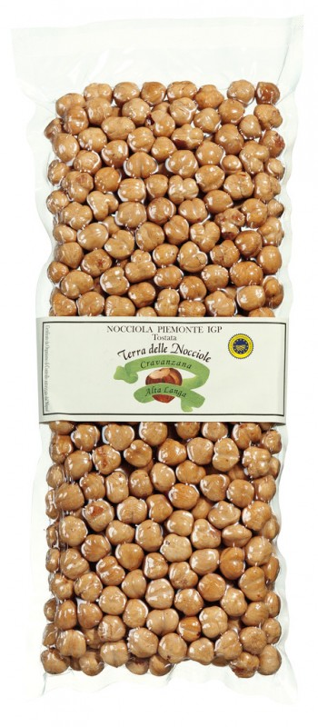 Nocciole tostate IGP, ristede hasselnødder, Terra delle Nocciole - 500 g - pakke