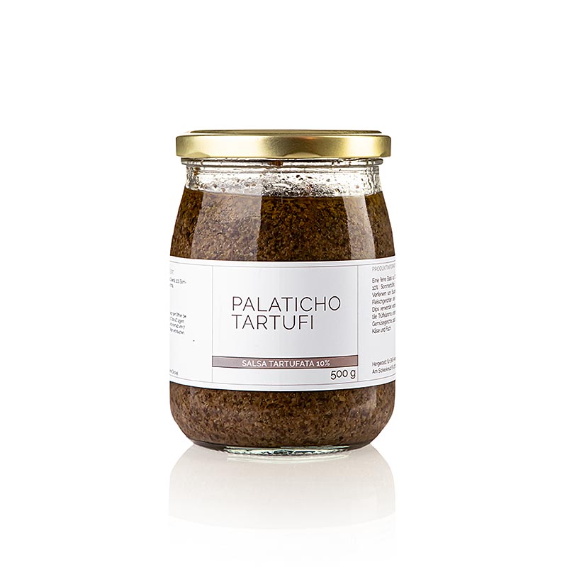 Trüffel-Sauce Salsa Tartufata, mit 10% Sommertrüffel, Palaticho Tartufi - 500 g - Glas