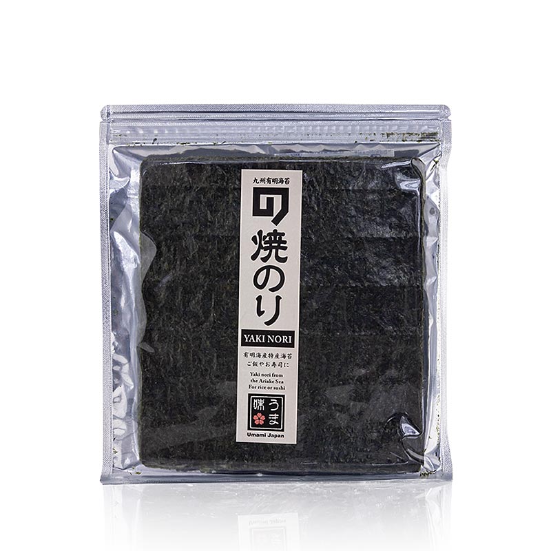 Yakinori PREMIUM, dried seaweed, Japan - 30 g, 10 pieces - bag