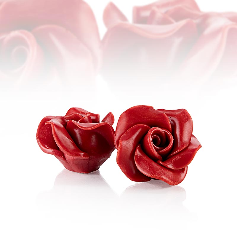 Rose, red, made of chocolate, Dobla (77561) - 300 g, 15 pieces - blister packs