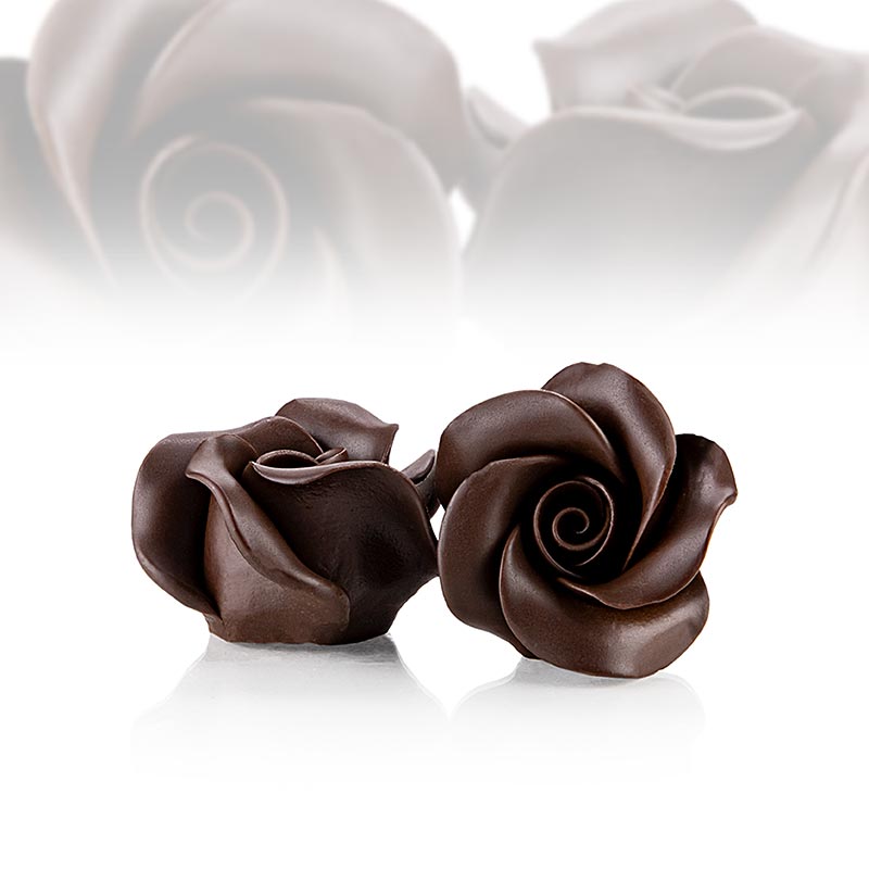 Rose, mork, choklad, Dobla (77491) - 300g, 15 stycken - Blasor