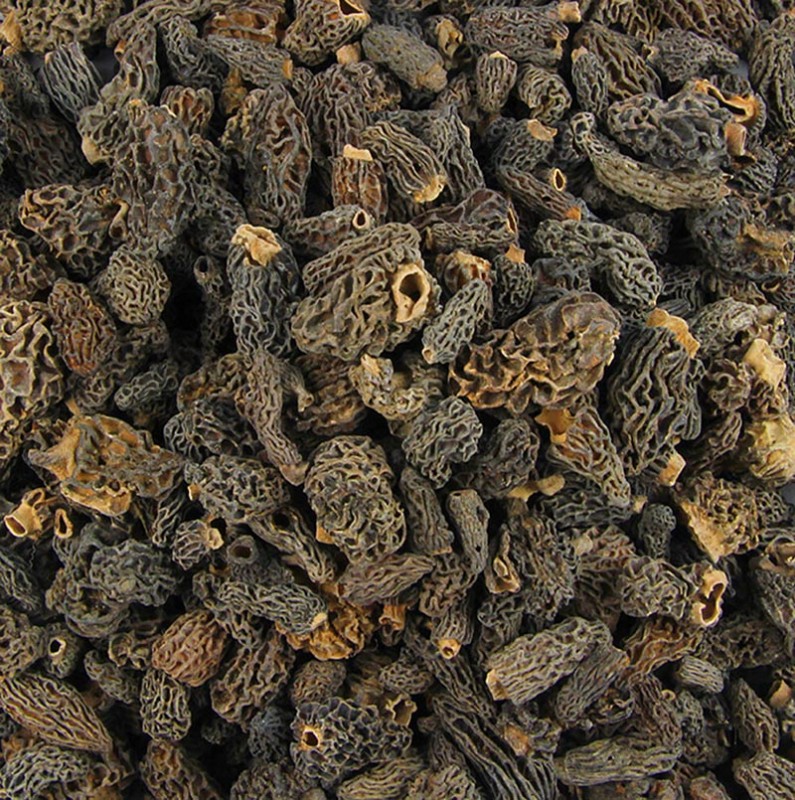 Kepala morel runcing, kecil, kering - 200 gram - tas