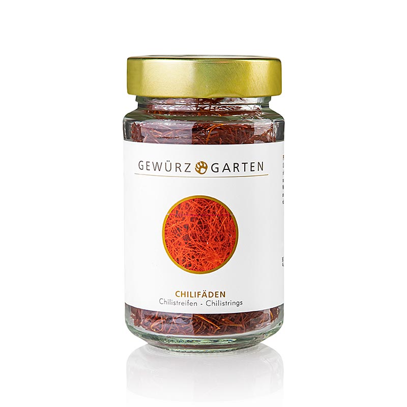 Gewürzgarten Chilifäden (Chilistrings, Chilistreifen) - 25 g - Glas