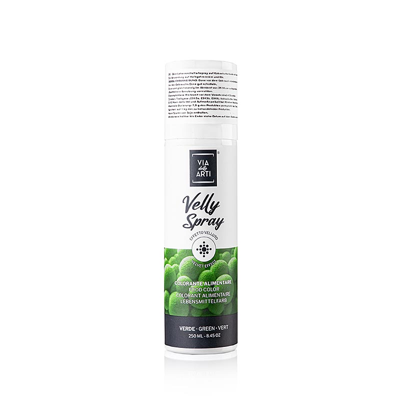 Cocoa butter spray, velvet / velvet effect, green, velly - 250 ml - Spray can