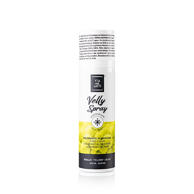 Cocoa Butter Spray, Velvet / Velvet Effect, Yellow, Velly - 250 ml - Spray can