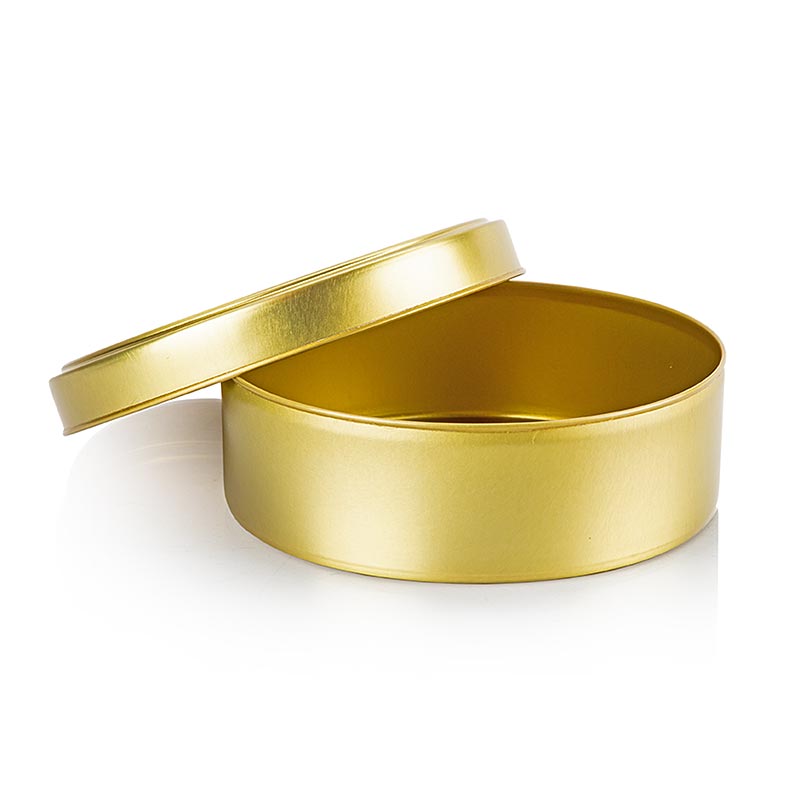 Caviar jar - gold, unprinted, with elastic seal, Ø11.5cm, for 500g caviar - 1 pc - loose