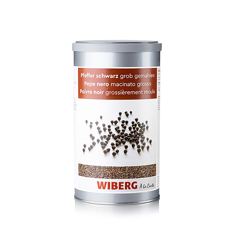 Pimienta negra Wiberg, molida gruesa - 580g - caja de aromas