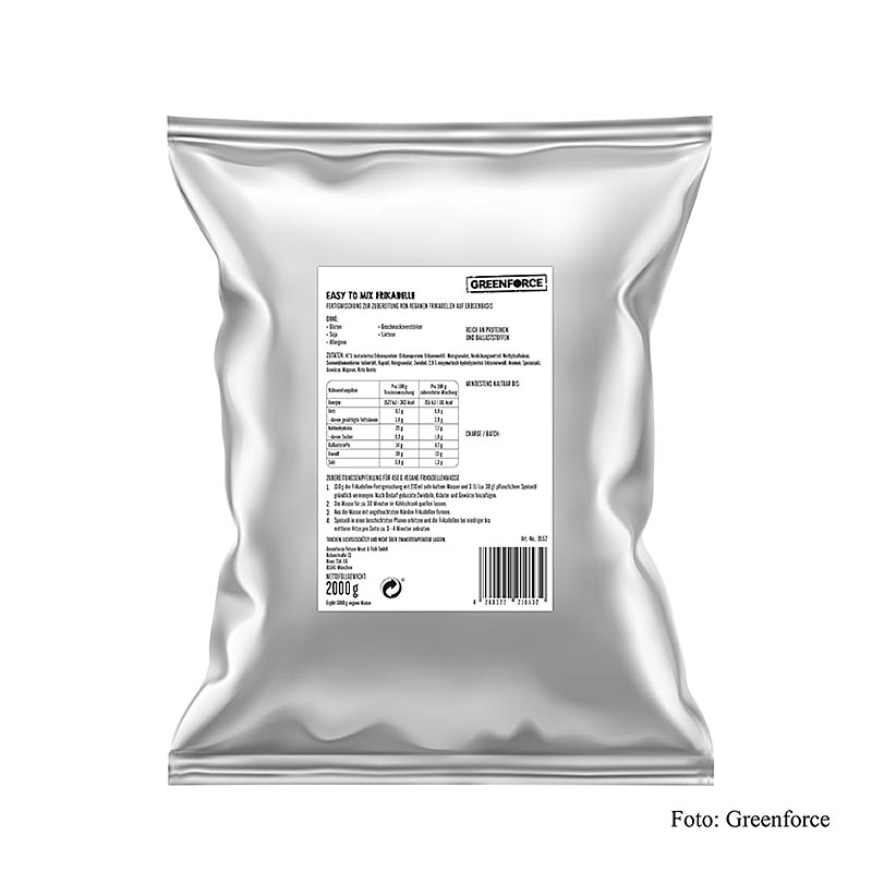 Preparat Greenforce pentru chiftelute vegane, facut din proteine de mazare - 2 kg - sac