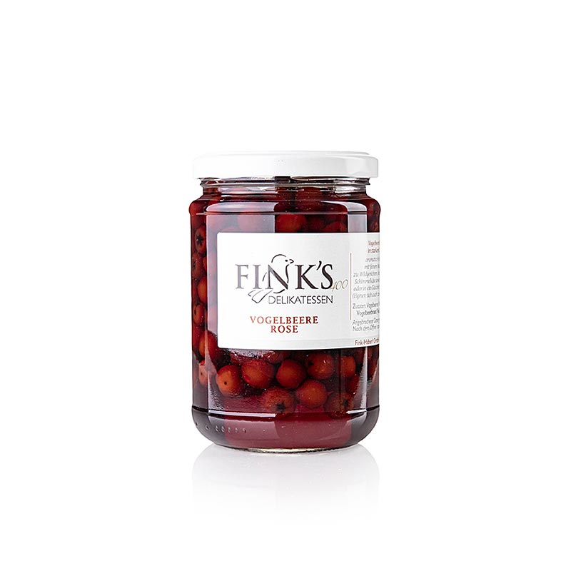 Rowanberry Rose, with Rowanberry Brandy, Fink`s Delikatessen - 400 g - Glass