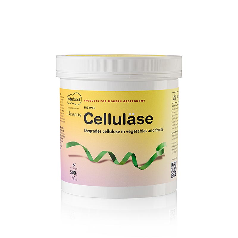 CELLULASE Powder, Zellulose Enzym, TÖUFOOD - 500 g - Pe-dose