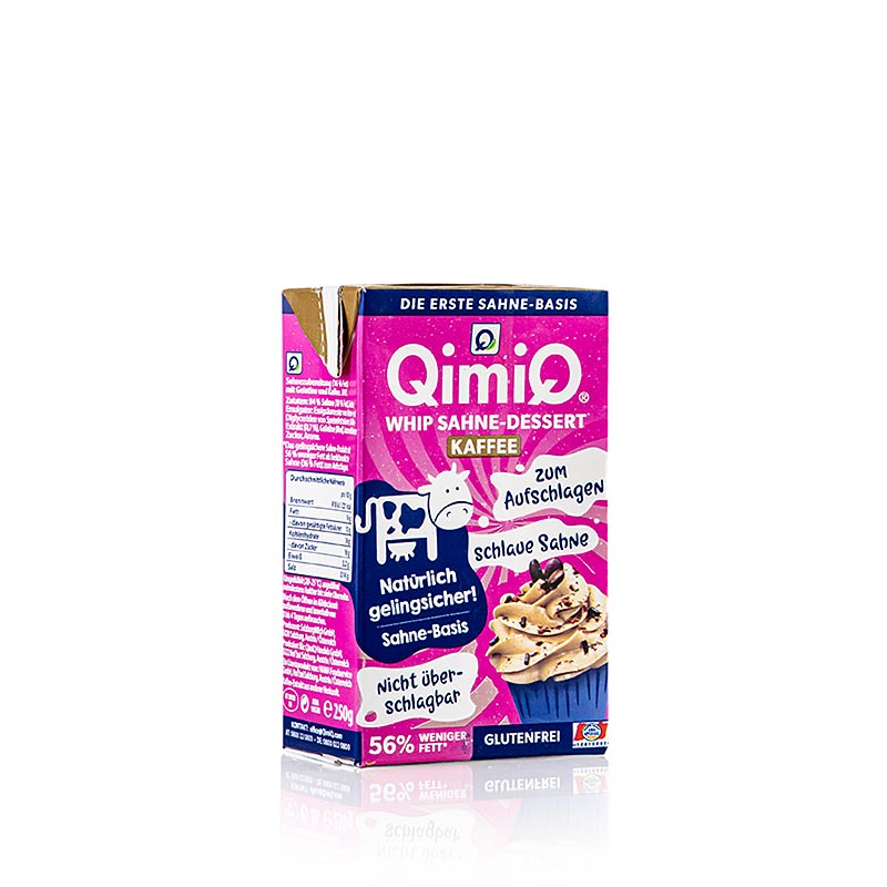 QimiQ Whip koffieroomdessert, kan koud opgeklopt worden - 250g - Tetra-pakket