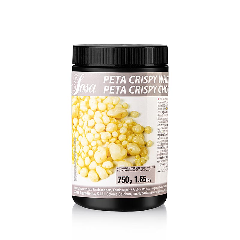 Sosa Peta Crispy, covered in white chocolate, Knall Brause - 750 g - PE can