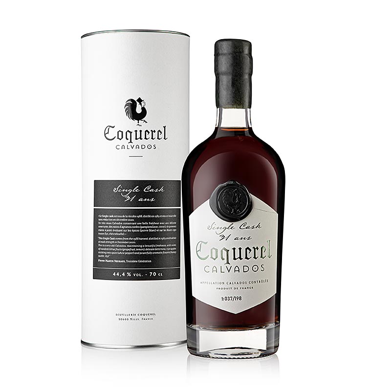 Domaine du Coquerel Calvados ACC Single Cask, 31 vuotta, 44,4 tilavuusprosenttia, Ranska - 700 ml - Pullo