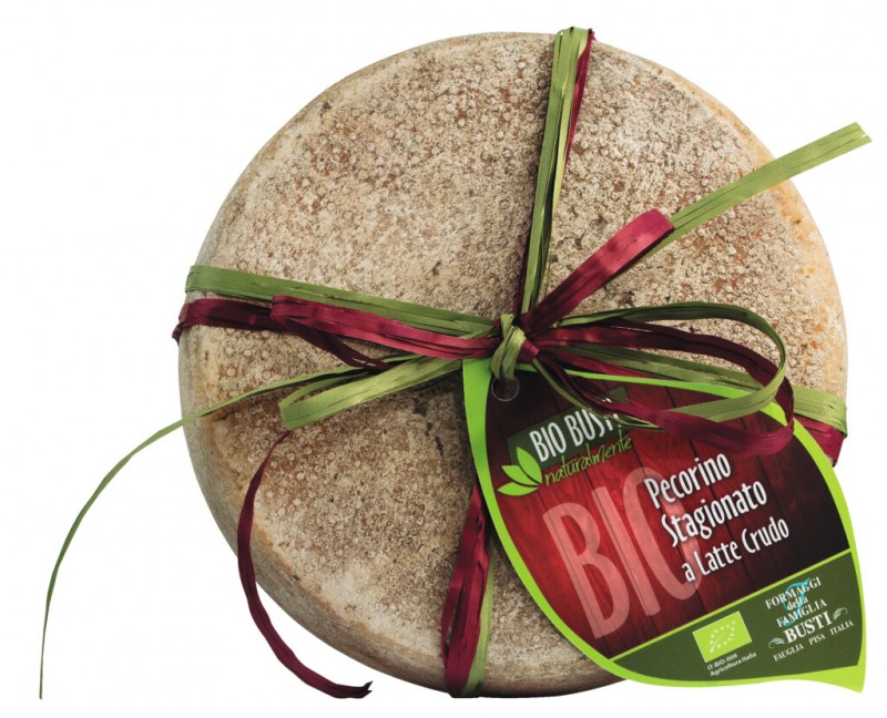 Pecorino stagionato a latte crudo, bio, fromage de brebis, affine, au lait cru, bio, Busti - environ 2,2 kg - kilos