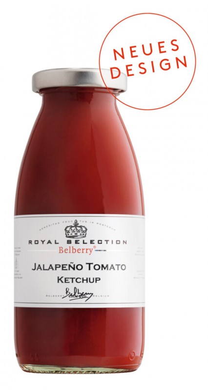 Ketchup de jalapeno, salsa de tomaquet amb bitxo, Belberry - 250 ml - Ampolla