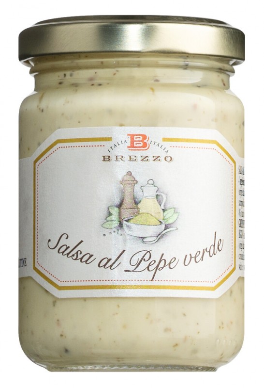 Salsa al Pepe Verde, mayonnaise with green pepper, Apicoltura Brezzo - 125 g - Glass