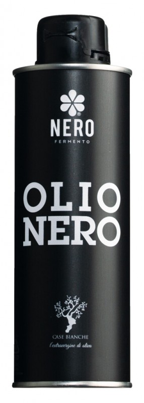 Olio Nero, seasoning oil with black garlic, NeroFermento - 250 ml - can