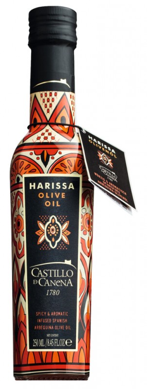 Harissa Extra Vierge Olijfolie, Extra Vierge Olijfolie met Harissa, Castillo de Canena - 250 ml - Fles